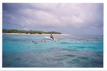 Heading towards the coral reef